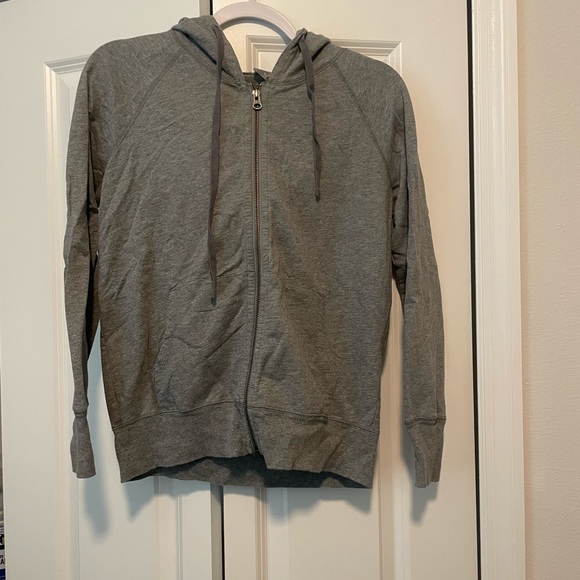 Gray long sleeve zip up hoodie - Picture 1 of 1